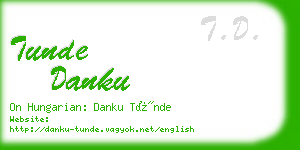 tunde danku business card